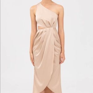 Keepsake Closer midi dress champagne 2 (US XS)